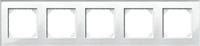 Merten 489519 M-PLAN-Echtglasrahmen, 5fach, Brillantwei&szlig;