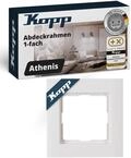 Kopp ATHENIS 1-fach Abdeckrahmen in Rein-Wei&szlig; - 86 x 86 x 9,5 mm - Rahmen f&uuml;r
