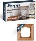 Kopp MILANO 1-fach Abdeckrahmen aus Buchen-Echtholz - 8,0 x 8,0 cm - Rahmen f&uuml;r