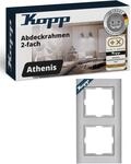 Kopp ATHENIS 2-fach Abdeckrahmen in Stahlfarben - 86 x 157 x 9,5 mm - Rahmen f&uuml;r