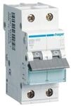 Hager Leitungsschutzschalter 1-polig+N 6kA B-Charakteristik 20A 2 Module MBN520