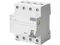 Siemens 5SV3342-6KL FI-Schutzschalter, 4-polig, Typ A, In: 25 A, 30 mA, Un AC:...