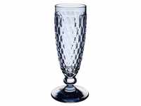 Villeroy und Boch Boston Coloured Sektglas Blue, 150 ml, Kristallglas, Blau,...