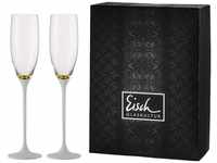 EISCH - Sektgläser Champagner Exklusiv Gold/weiß - 2 Stück im Geschenkkarton