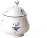 Villeroy & Boch Vieux Luxembourg Zuckerdose, Premium Porzellan, Wei&szlig;/Blau,