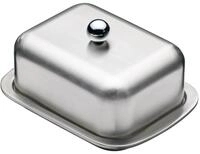 MasterClass Doppelwandig isolierte Master Class Butterdose mit Deckel, Edelstahl,