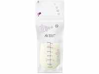 Philips Avent Muttermilchbeutel 180ml zum Aufbewahren & Einfrieren von Muttermilch,