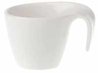Villeroy und Boch Flow Mokka-/Espressotasse, 100 ml, Premium Porzellan, Weiß