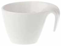 Villeroy und Boch Flow Kaffeetasse, 200 ml, Premium Porzellan, Weiß