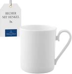 Villeroy & Boch &ndash; Royal Henkelbecher Wei&szlig;, Sp&uuml;lmaschinenfest, Mikrowellensicher,