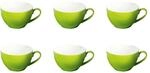 Ritzenhoff & Breker Doppio Kaffeetassen, 6er Set, Kaffee Obertassen mit farbigem