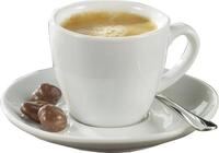 caterado Bistro Espressotasse mit Untertasse, Porzellan, Wei&szlig;, 6 St&uuml;ck (1er...