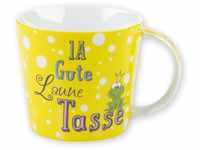 GRUSS & CO 42704 Tasse "Gute Laune", gelb, Porzellan, 32 cl