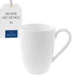 Villeroy & Boch &ndash; Royal Henkelbecher Wei&szlig;, Sp&uuml;lmaschinenfest, Mikrowellensicher,
