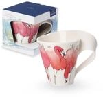 Villeroy & Boch - Newwave Caff&egrave; Kaffeebecher Rosa Flamingo mit Henkel,