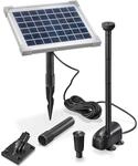 esotec Solar Teichpumpe Water Splash 470 l/h mit 5W Solarmodul &ndash; Solarbrunnen f&uuml;r