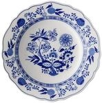 Hutschenreuther Blau Zwiebelmuster Suppenteller m. Fahne 23 cm