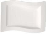 Villeroy und Boch NewWave Gourmetteller, 33 x 24 cm, Premium Porzellan, Wei&szlig;