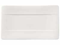 24cm x 14cm Sushi-Teller "Modern Grace" aus Premium Bone Porzellan in Uni-Weiß