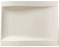 Villeroy & Boch - NewWave Rechteckiger Fr&uuml;hst&uuml;cksteller Wei&szlig;, Sp&uuml;lmaschinenfest,