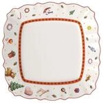 Villeroy & Boch - Toy's Delight Fr&uuml;hst&uuml;cksteller Eckig 22,5 cm Rot und Wei&szlig;,