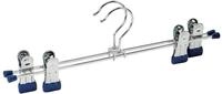 WENKO Klammernb&uuml;gel Snap 30 2er Set verschiebbare Clips Silber gl&auml;nzend