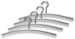 Zeller Kleiderb&uuml;gel, 4-er Set, Edelstahl / 43.5 x 15