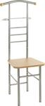 HAKU Herrendiener mit Sitzfl&auml;che stiller Diener mit Sitz alu, buche, MDF, Metall -