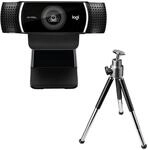 Logitech C922 PRO Webcam mit Stativ, Full-HD 1080p, 78&deg; Sichtfeld, Autofokus,