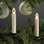 hellum LED Weihnachtsbaumkerzen kabellos (Erweiterung-Set), 5x warmwei&szlig; LED Kerzen,