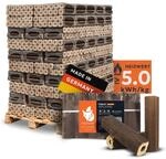 HEIZFUXX Holzbriketts PiniKay Octagon - Hartholzbriketts Palette 960 kg (96x10 kg) -