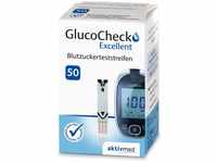 GlucoCheck Excellent Blutzuckerteststreifen, 50 Stück zur Kontrolle des