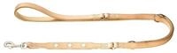 HUNTER Verstellbare Hundef&uuml;hrleine SWISS, Farbe: natur/beige, weiches Rindsleder,