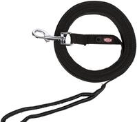 TRIXIE Schleppleine M&ndash;L, 5 m 20 mm in schwarz - Lange Hundeleine f&uuml;r Training und