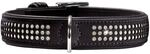HUNTER SOFTIE TRILUXE Hundehalsband, Kunstleder, glitzernde Strasssteine, 55 (M),