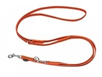 Mystique&reg; Gummierte Umh&auml;ngeleine Leine 15mm Standard Karabiner neon orange 2,5m