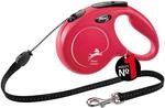 flexi&reg; Classic M | 5m Seil Roll-Leine f&uuml;r Hunde bis 20 kg | Rot | ausziehbare