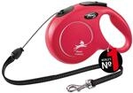 flexi&reg; Classic M | 8m Seil Roll-Leine f&uuml;r Hunde bis 20 kg | Rot | ausziehbare