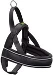 HUNTER Hundegeschirr RACING, Farbe: schwarz, weich gepolstert, reflektierend,