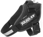 IDC Powergeschirr, M, Schwarz - Reflektierendes Hundegeschirr mit Logo-Feld,