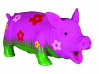 Trixie Schwein mit Blumen & Tierstimme Latex 20 cm