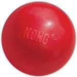 KONG Ball mit Loch - Hundespielzeug zum Apportieren - Klassischer Gummiball f&uuml;r