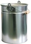 Kamino-Flam Zink-Ascheeimer mit Deckel - Kohleneimer klein, 14l - Kohleeimer verzinkt