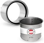 BERTRAMS Wandfutter doppelt &Oslash; 150 mm Blank | 12cm langes Doppelwandfutter f&uuml;r 2mm