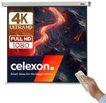 celexon Professional Motor-Leinwand 160" | 300x300 cm 1:1 | elektrische 4K,Full-HD