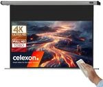 celexon HomeCinema Motor-Leinwand 80" | 180x102 cm 16:9 | elektrische 4K, Full-HD