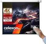 celexon Economy Motor-Leinwand 120" | 240x180 cm 4:3 | elektrische 4K,Full-HD