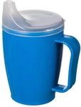 Dr. Junghans Medical 29058 Polypropylen (PP) Einnehmebecher mit Griff blau - 2 Deckel