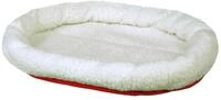 Trixie 28631 Kuschelbett, 47 &times; 38 cm, wollwei&szlig;/rot