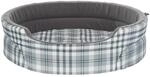 TRIXIE Hundebett Lucky 45 &times; 35 cm in grau/wei&szlig; - gem&uuml;tliches Hundekissen mit